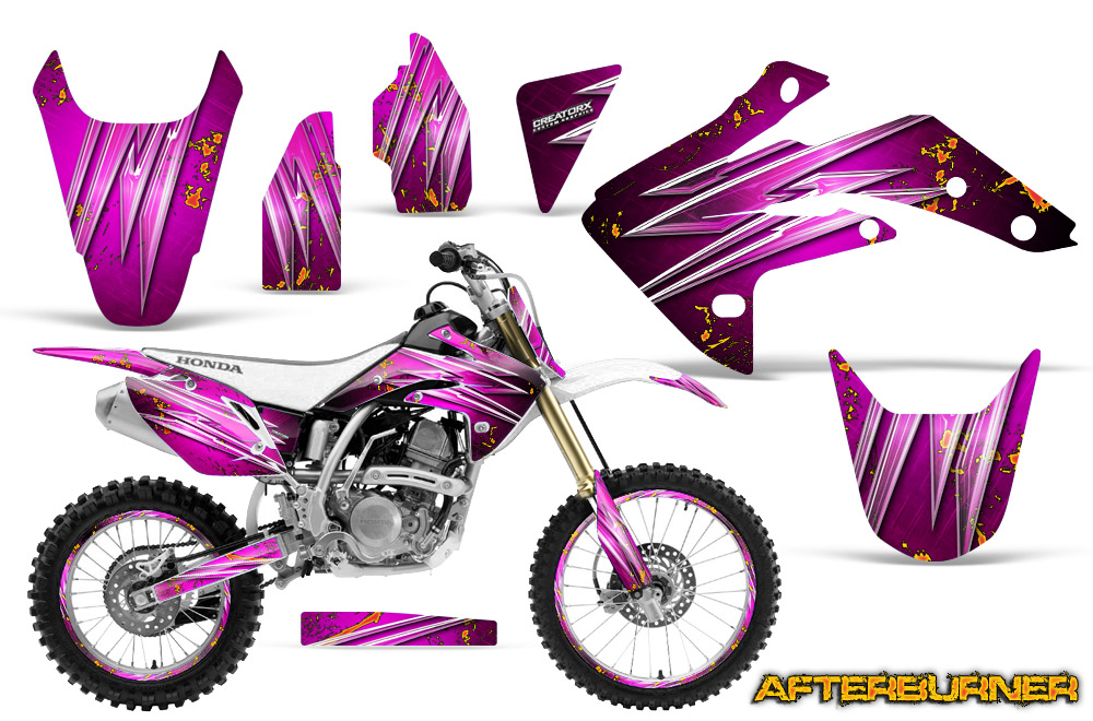 Honda CRF150R 07-10 Graphics Kit Afterburner Pink NP Rims